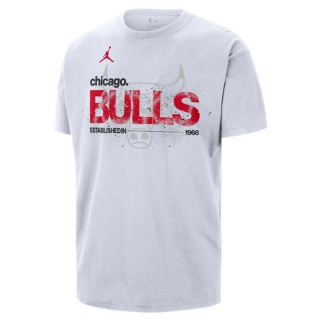 Nike Chicago Bulls Courtside Maglia Basket Bianco Rosso Uomo