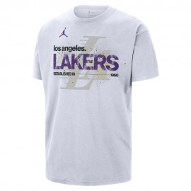 Nike Los Angeles Lakers Courtside Maglia Basket Bianco Viola Uomo