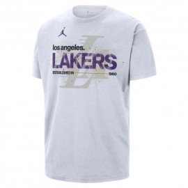 Nike Los Angeles Lakers Courtside Maglia Basket Bianco Viola Uomo