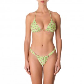 Effek Bikini Triangolo Brasiliano Fiori Verde Donna