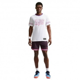 Nike T-Shirt Tennis Dri-Fit Cotton Alcaraz Bianco