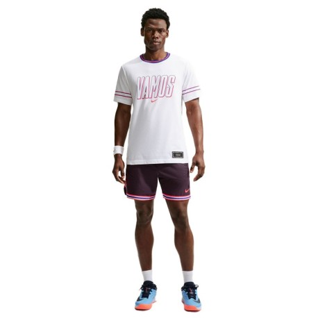 Nike T-Shirt Tennis Dri-Fit Cotton Alcaraz Bianco