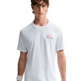 Nike T-Shirt Dri-Fit Cotton Slams Bianco