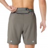 Asics Pantaloncini Running Road 2In1 7" Truffle Grigio Uomo