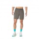 Asics Pantaloncini Running Road 2In1 7" Truffle Grigio Uomo