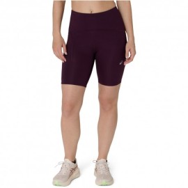 Asics Tight Running Road High Waist 8In Dark Aubergine Donna