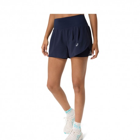 Asics Pantaloncini Running Road 2-N-1 3.5In Performance Nero Donna