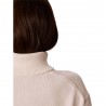 Calvin Klein Maglia Maniche Lunghe Dolcevita Big Logo Bianco Donna