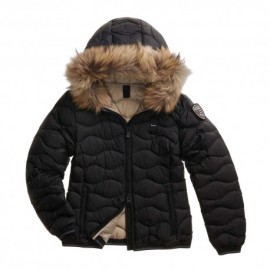 Blauer Piumino Aldie Con Pelo Nero Donna