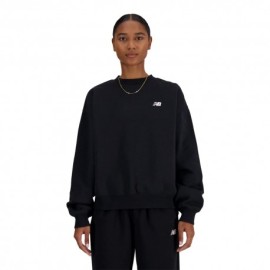 New Balance Felpa Girocollo Essentials Nero Donna