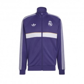 ADIDAS Originals Felpa Real Madrid Full Zip Poly Viola Uomo