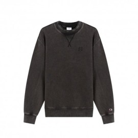 Champion Felpa Girocollo Icon Wash Nero Uomo