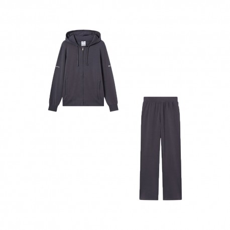 Champion Tuta Sportiva Con Cappuccio Pantapalazzo Grigio Donna
