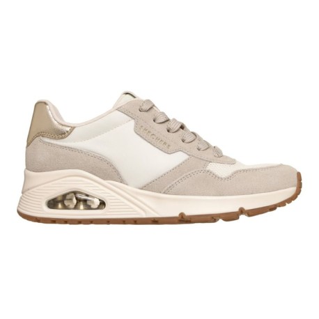 Skechers Uno Mesh Bianco Oro - Sneakers Donna