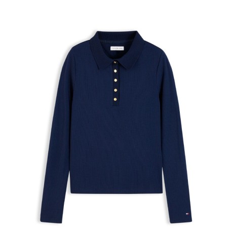 Tommy Hilfiger Polo Rib Blu Donna