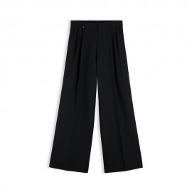 Tommy Hilfiger Pantaloni Viscosa Wide Leg Nero Donna