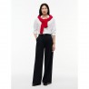 Tommy Hilfiger Pantaloni Viscosa Wide Leg Nero Donna