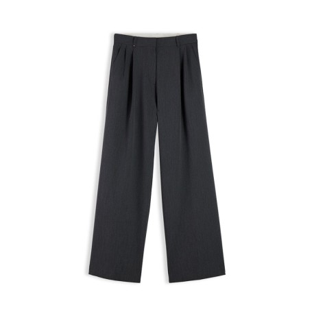 Tommy Hilfiger Pantaloni Viscosa Wide Leg Grigio Donna