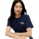 Tommy Hilfiger T-Shirt Script New Reg Blu Donna