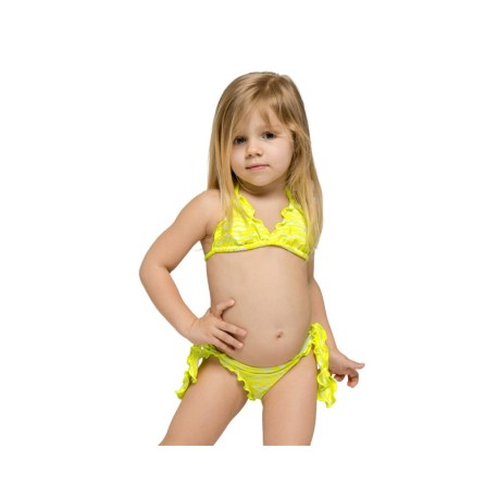 Sundek Bikini Tigrato Giallo Bambina