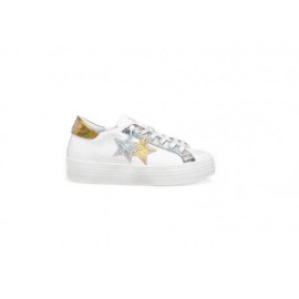 2stars Sneakers Platform Argento Donna