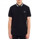 Fred Perry Polo Collo Righe Nero Uomo