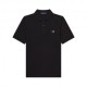 Fred Perry Polo Tono Su Tono Nero Uomo