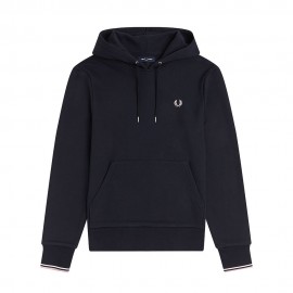 Fred Perry Felpa Con Cappuccio Logo Blu Uomo